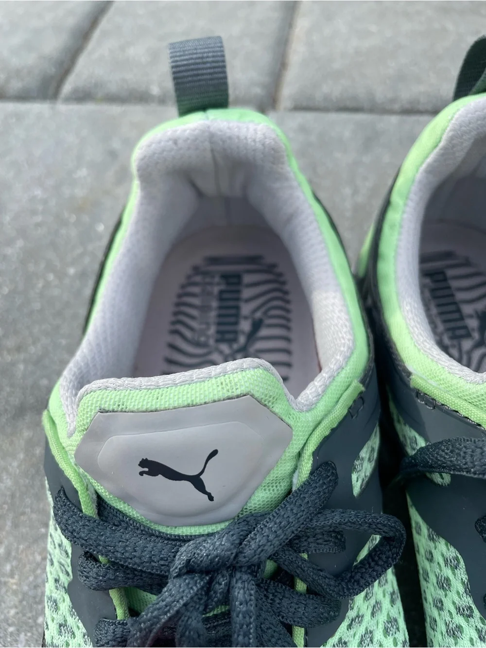 Women’s Puma Mint Green and Gray Knit Training Sneakers 6 1/2 ✨BRAND NEW✨